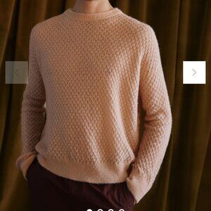 STANDARD CLOTH Sheer Crew Neck Sweater Urban Outfitters Exclusive Peach Size L